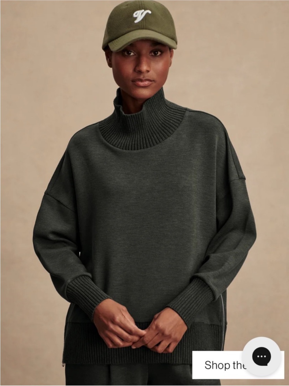 NWT VARLEY Barker High-Neck Sweat